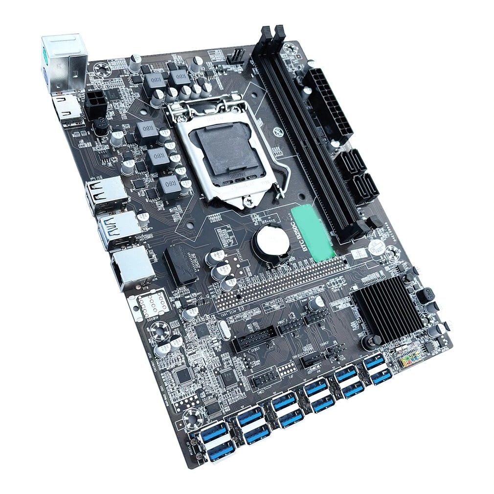 B250-BTC 12 GPU ETH NEOX ZANO MEWC RVN Mining Rig Moederbord + CPU + Koeler + 4G RAM + 128G SSD + 1 jaar garantie