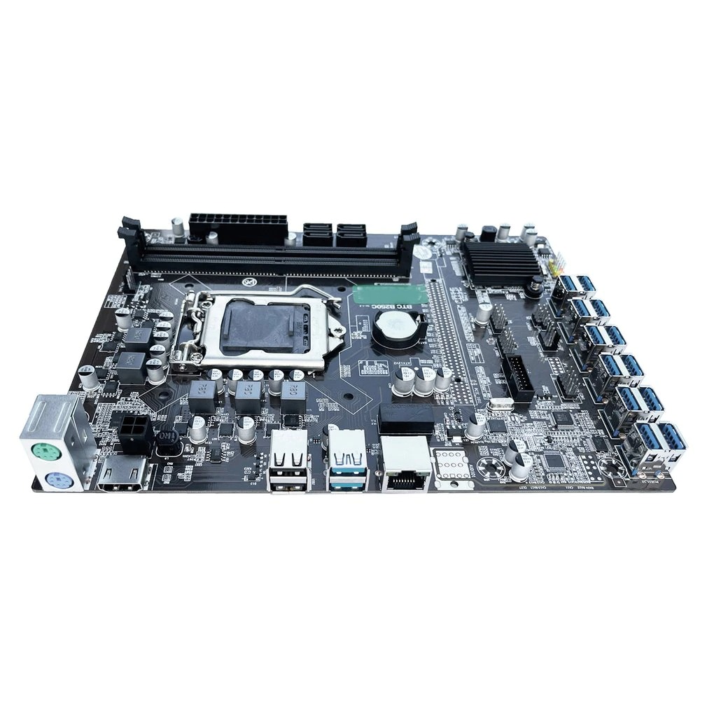 B250-BTC 12 GPU ETH NEOX ZANO MEWC RVN Mining Rig Moederbord + CPU + Koeler + 4G RAM + 128G SSD + 1 jaar garantie