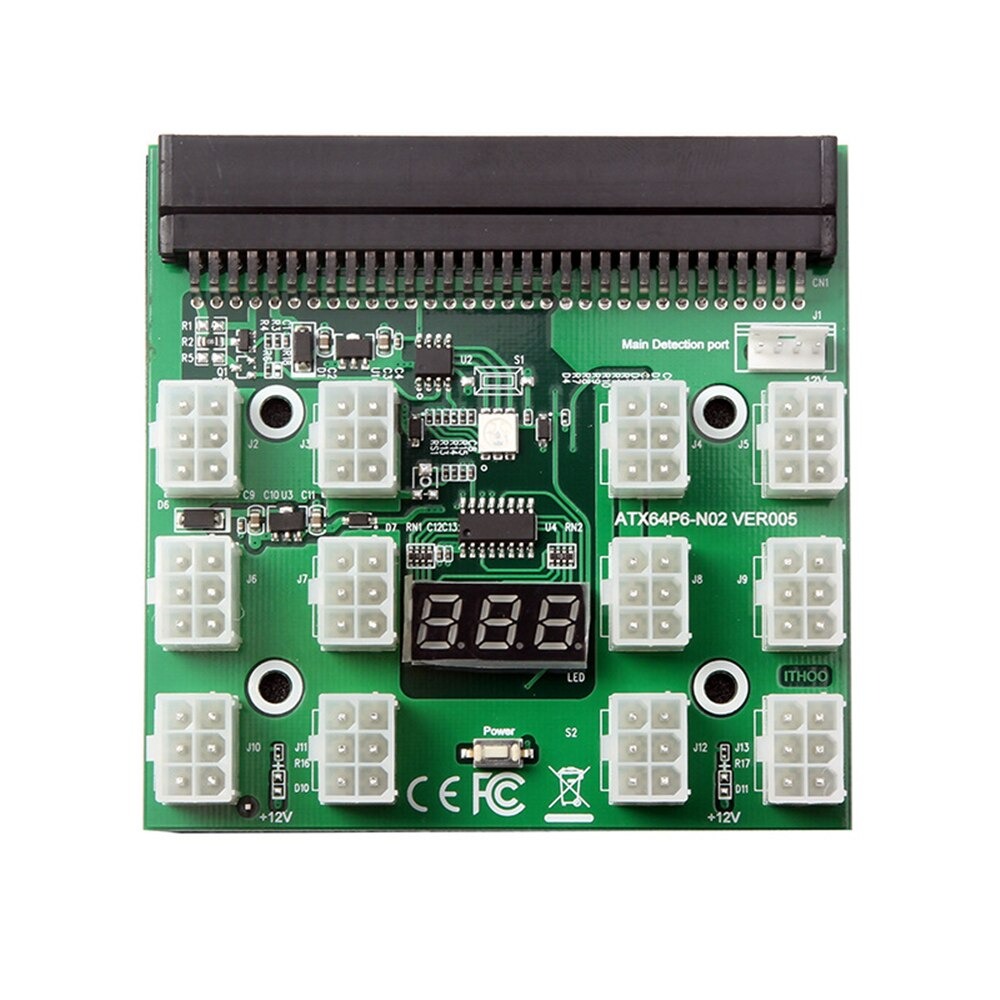 Power Module Breakout Board Voor Hp 1200W 750W Server PSU Gpu PC Voeding Ethereum Eth Mining
