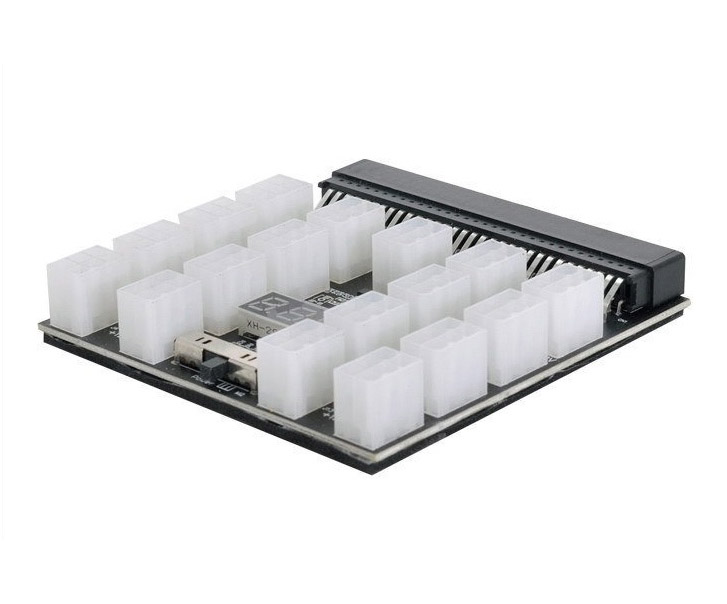 Power Module Breakout Board Met 12Pcs 6Pin to 8Pin Kabel Voor Hp 1200W 750W PSU Gpu PC Voeding Ethereum Eth Mining