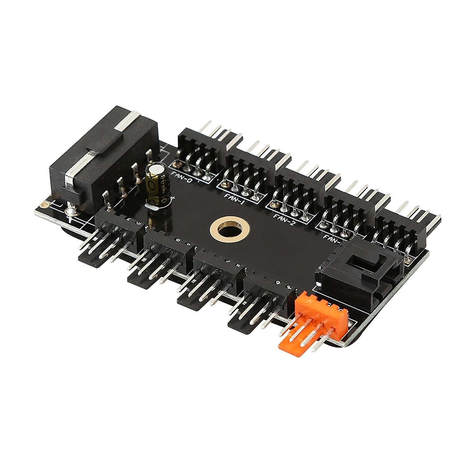 1 Tot 10 Pc Cooling Fan Hub Splitter Led Kabel Pwm Molex 12V Voeding Speed Controller Adapter