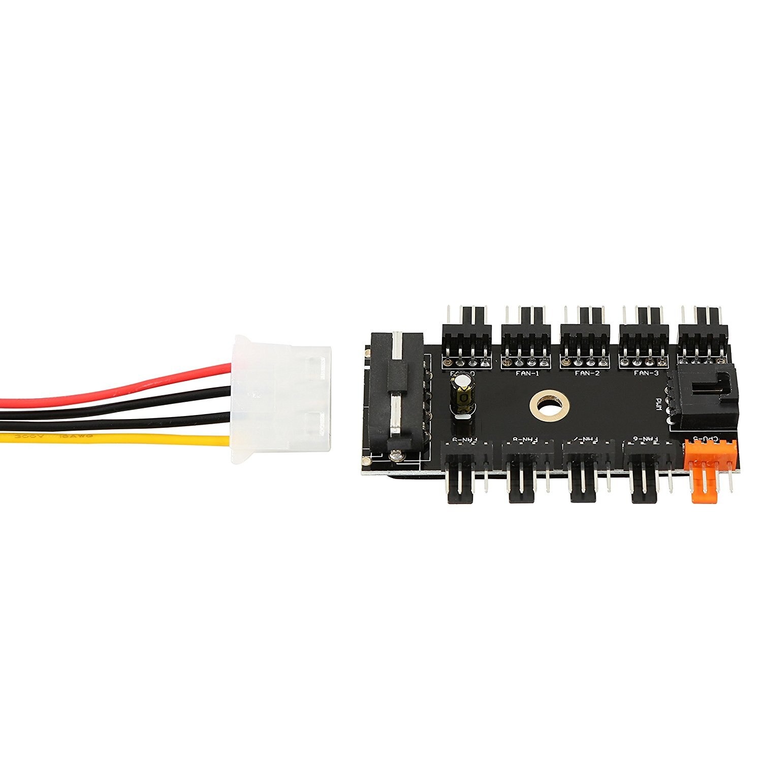 1 Tot 10 Pc Cooling Fan Hub Splitter Led Kabel Pwm Molex 12V Voeding Speed Controller Adapter