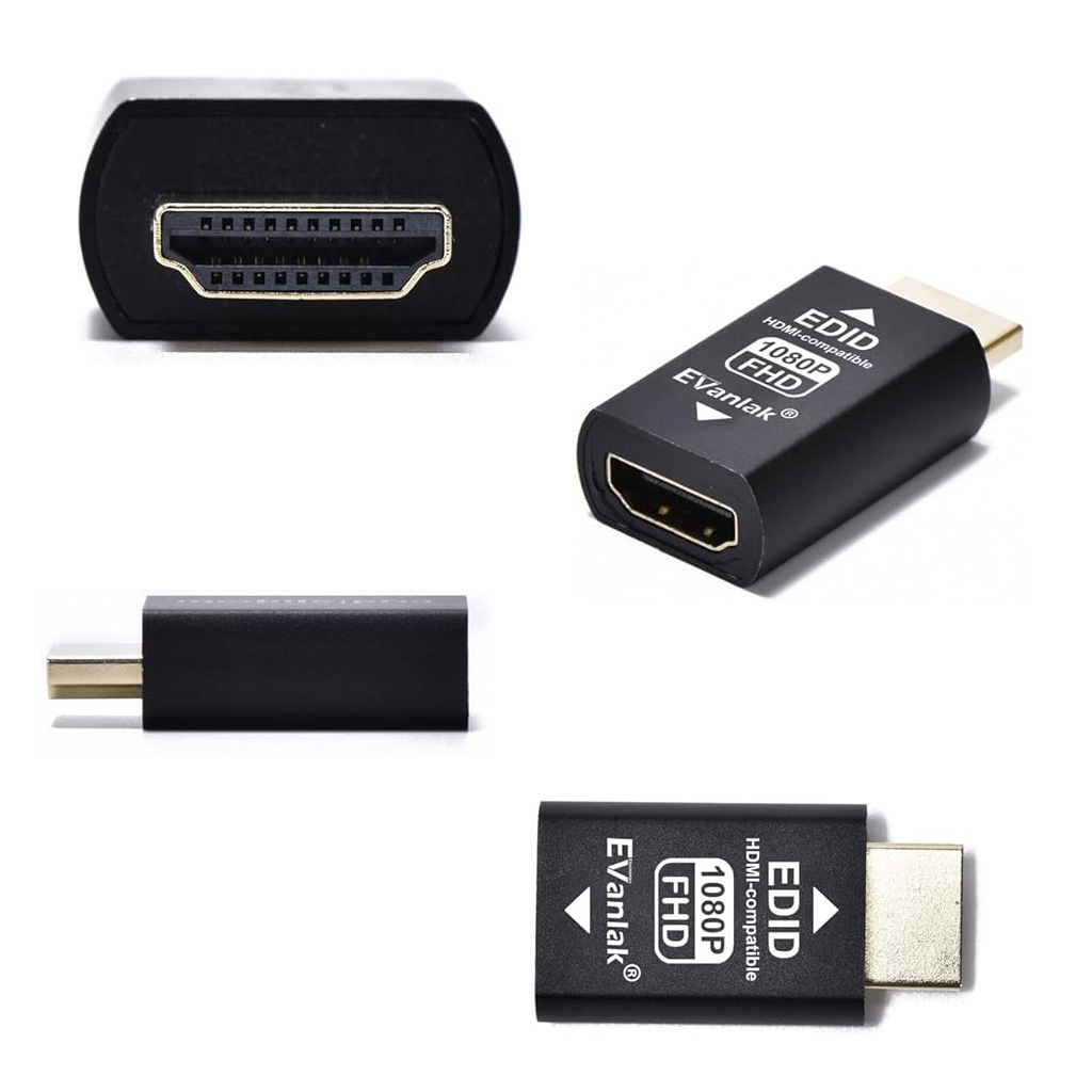 HDMI 2.0 EDID Emulator 1080p 60Hz HDR Display Dummy Plug dubbele richting