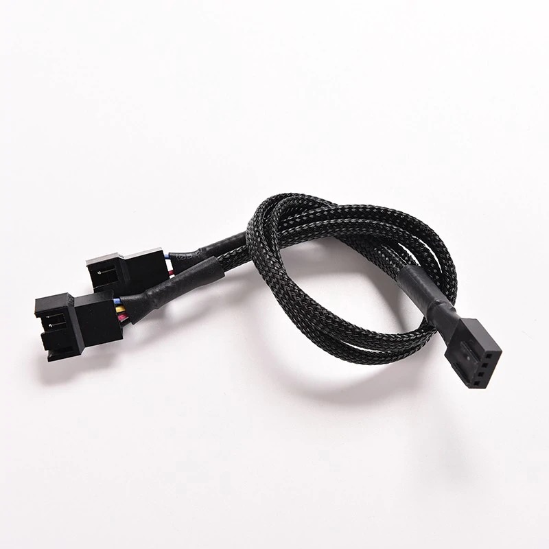 4Pin PWM Om Dual Computer Case Fan Power Mouwen Y-Splitter Adapter Kabel 27cm Computer case Mining Rig