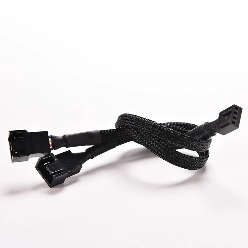 4Pin PWM Om Dual Computer Case Fan Power Mouwen Y-Splitter Adapter Kabel 27cm Computer case Mining Rig