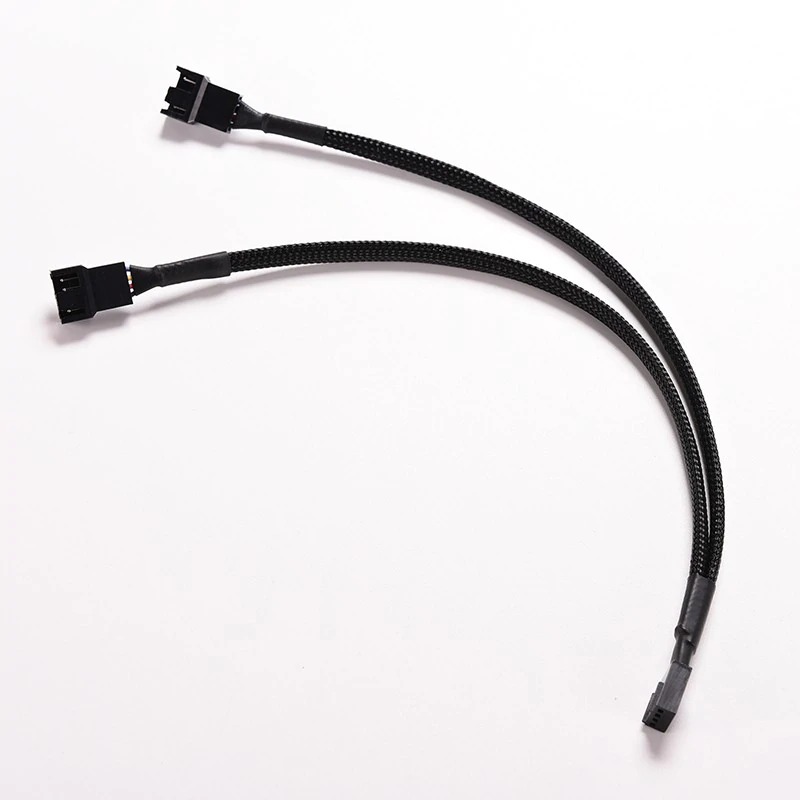 4Pin PWM Om Dual Computer Case Fan Power Mouwen Y-Splitter Adapter Kabel 27cm Computer case Mining Rig