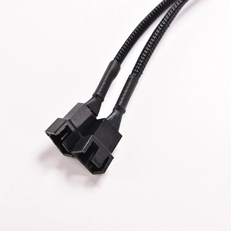 4Pin PWM Om Dual Computer Case Fan Power Mouwen Y-Splitter Adapter Kabel 27cm Computer case Mining Rig