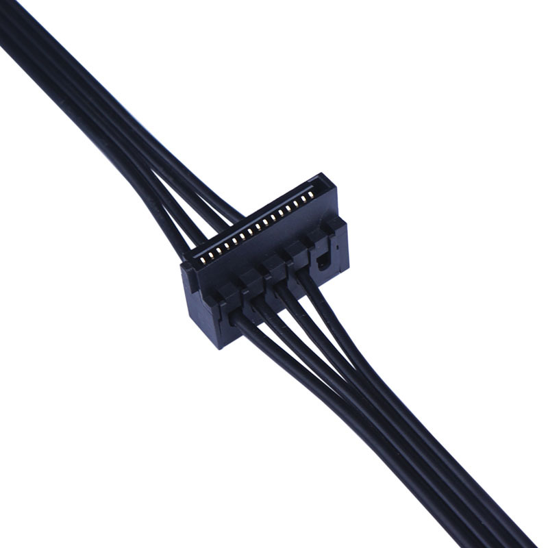 Dual SATA 15 Pin Female to mini 4 Pin male SSD Power Cable voor Lenovo