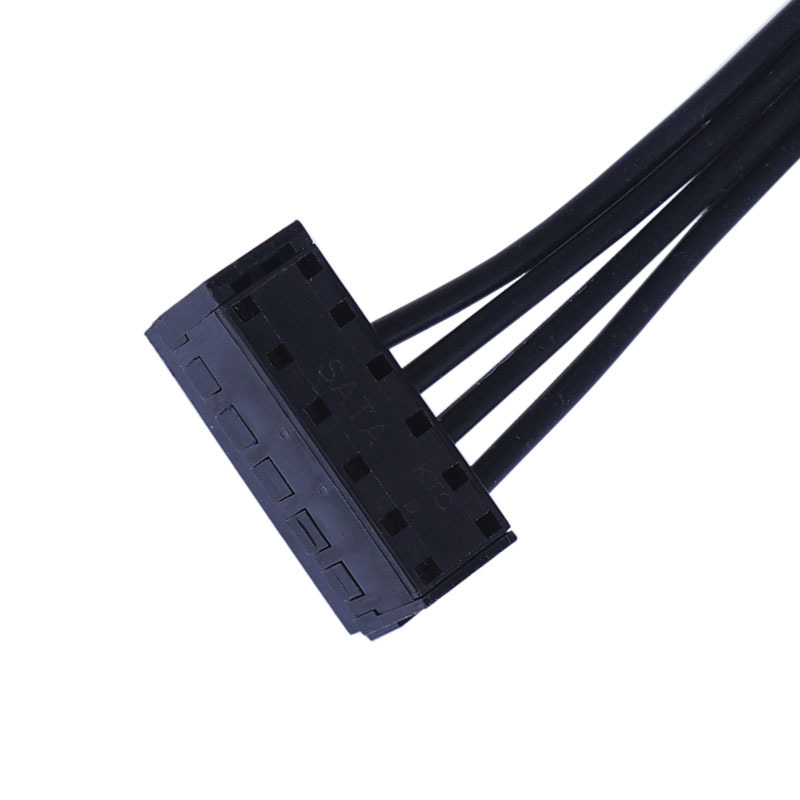 Dual SATA 15 Pin Female to mini 4 Pin male SSD Power Cable voor Lenovo