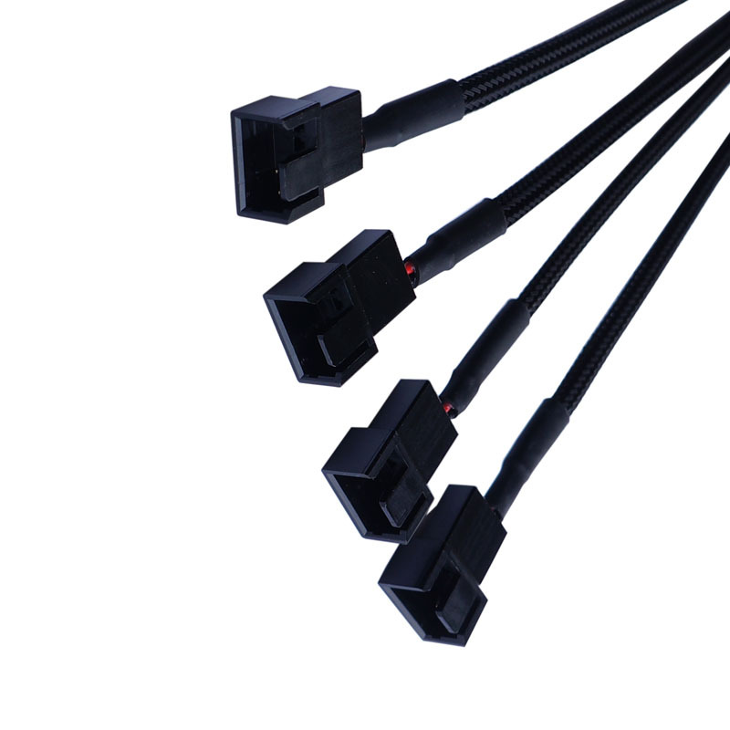 Molex PWM Om 4x Computer Case Fan Power Mouwen 4-Splitter Adapter Kabel 27cm Computer case Mining Rig
