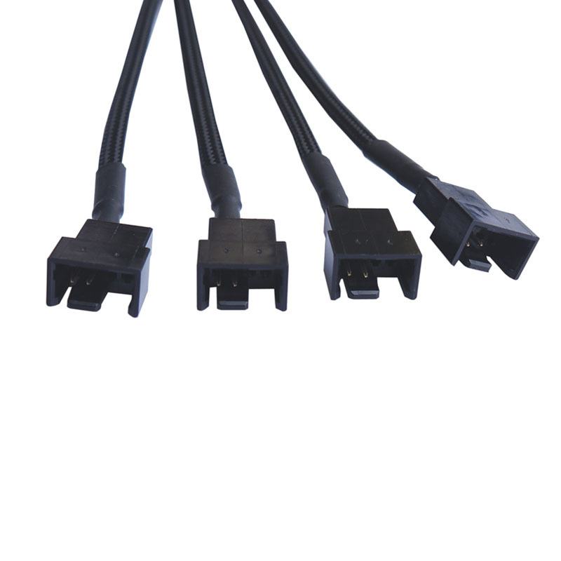 Molex PWM Om 4x Computer Case Fan Power Mouwen 4-Splitter Adapter Kabel 27cm Computer case Mining Rig