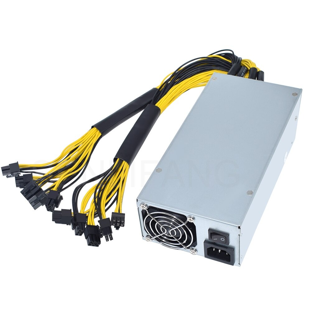 2500W Server Interne Voeding PSU ETH Bitcoin Mining GPU 80+ Platinum Certified met 1 jaar garantie