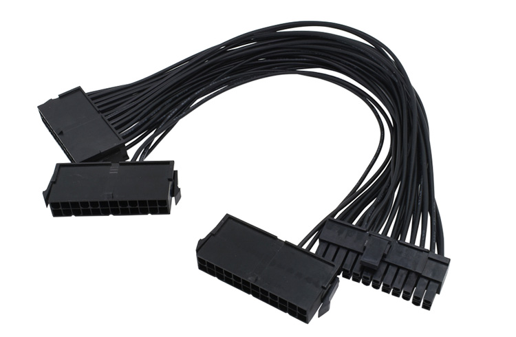 Dual Drie ATX 20+4 (24Pin) Molex PSU Sync Kabel voor 2 of 3 PSU Power synchronisatie boot