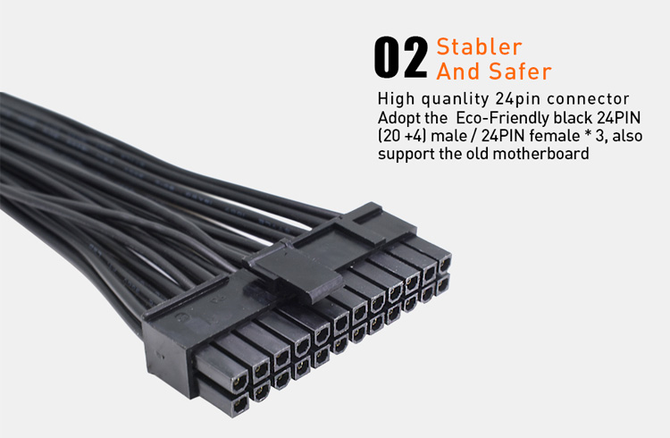 Dual Drie ATX 20+4 (24Pin) Molex PSU Sync Kabel voor 2 of 3 PSU Power synchronisatie boot