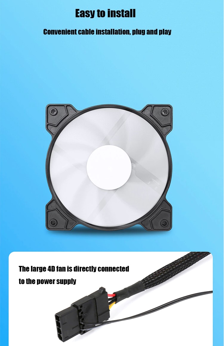 12Cm 12V Quiet Pc Chassis Fan Mute Geen Licht Koelventilator Chassis Cooling Vervanging Fan 4pin molex