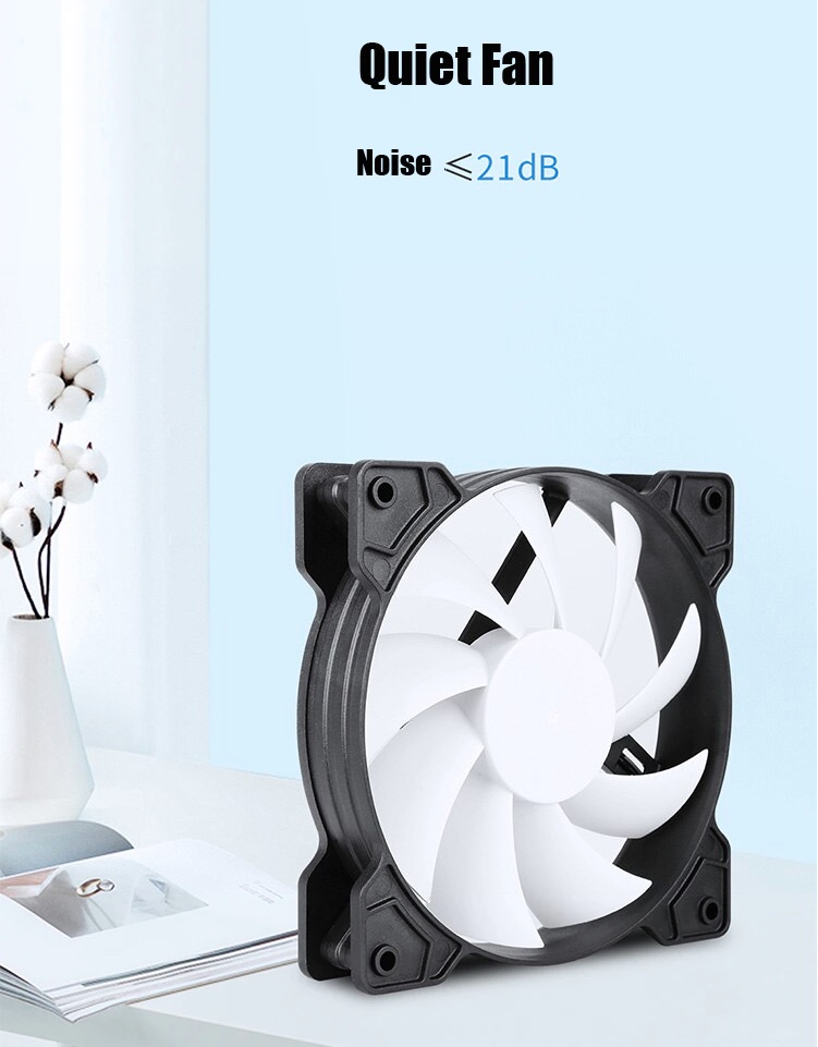 12Cm 12V Quiet Pc Chassis Fan Mute Geen Licht Koelventilator Chassis Cooling Vervanging Fan 4pin molex