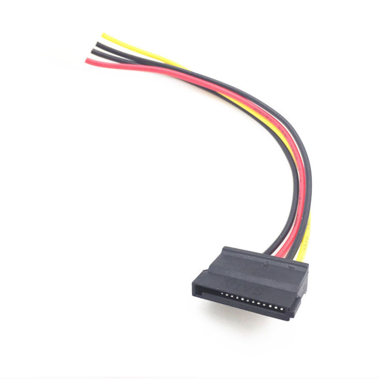4-Pin ATX Male Molex to 15-Pin Female SATA Power kabel