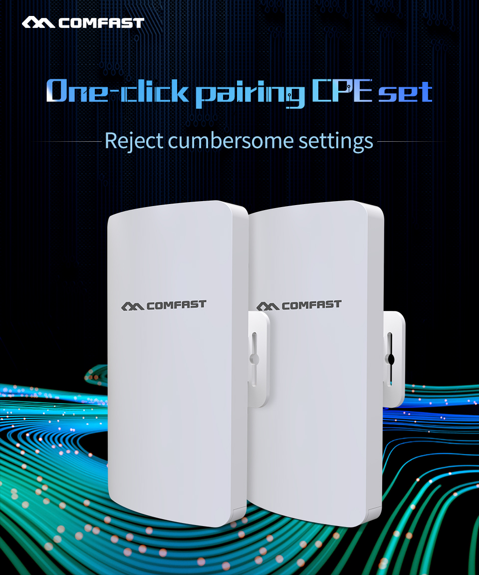 Comfast CF-E113A 2Pcs 3Km Outdoor Mini Cpe Bridge Wifi Repeater 5Ghz 300Mbps Wireless Router Wifi Extender nano Station Antenne 1 jaar garantee