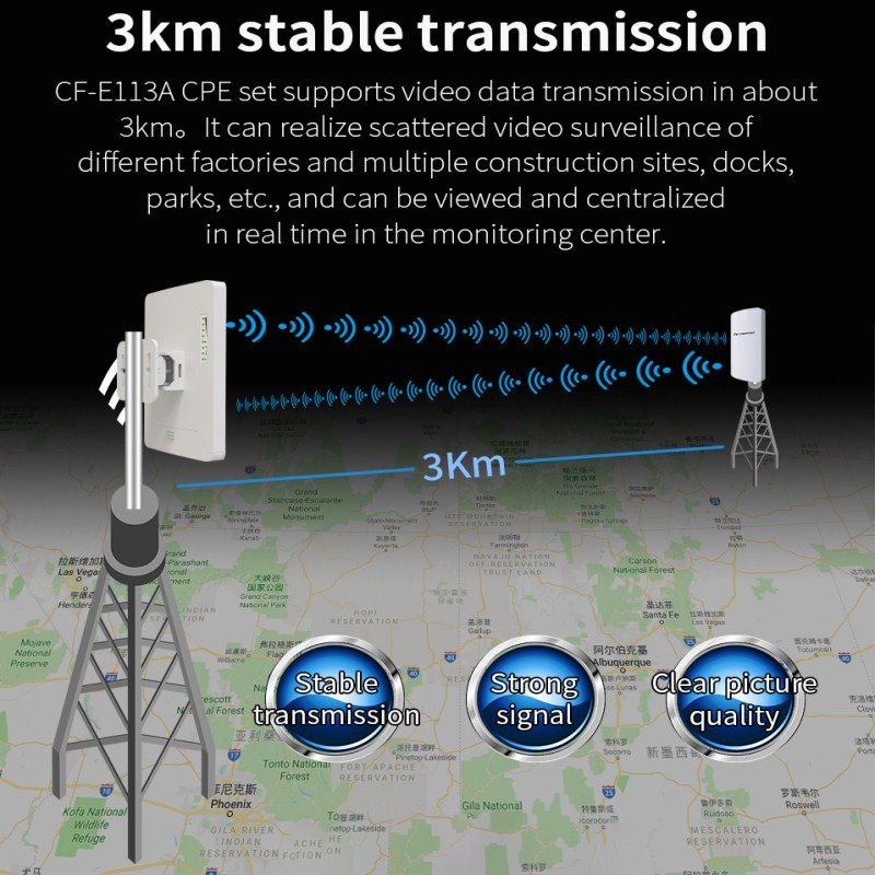 Comfast CF-E113A 2Pcs 3Km Outdoor Mini Cpe Bridge Wifi Repeater 5Ghz 300Mbps Wireless Router Wifi Extender nano Station Antenne 1 jaar garantee