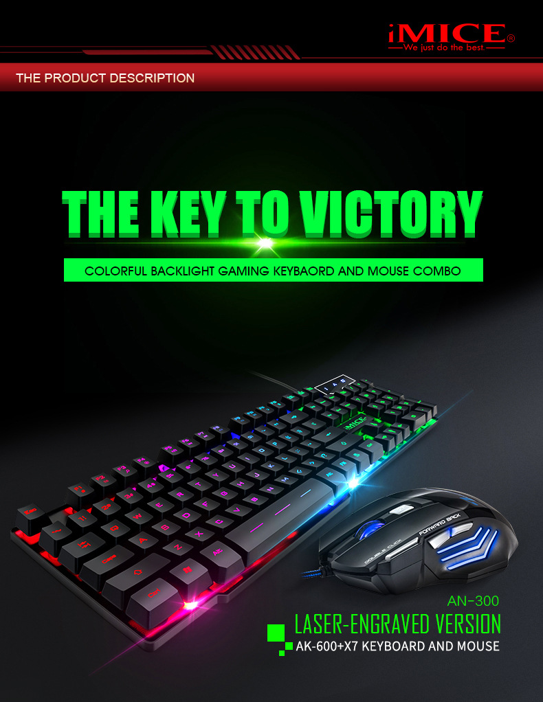 Gaming Keyboard RGB Verlicht Toetsenbord Met Stille Gaming Muis Set Toetsenbord Muis