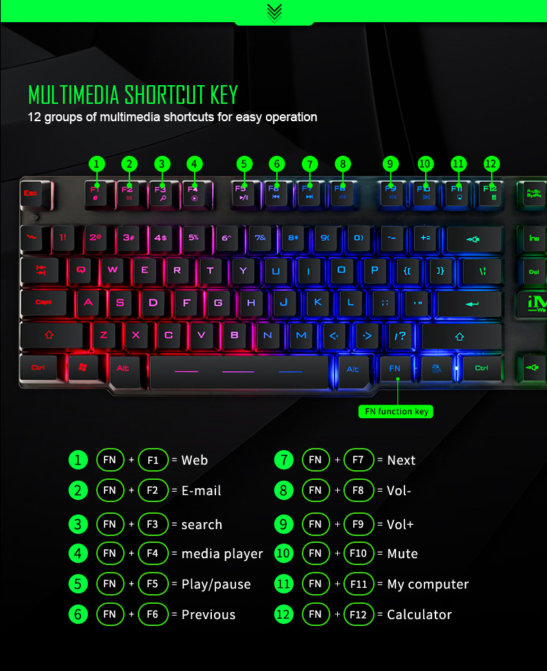 Gaming Keyboard RGB Verlicht Toetsenbord Met Stille Gaming Muis Set Toetsenbord Muis