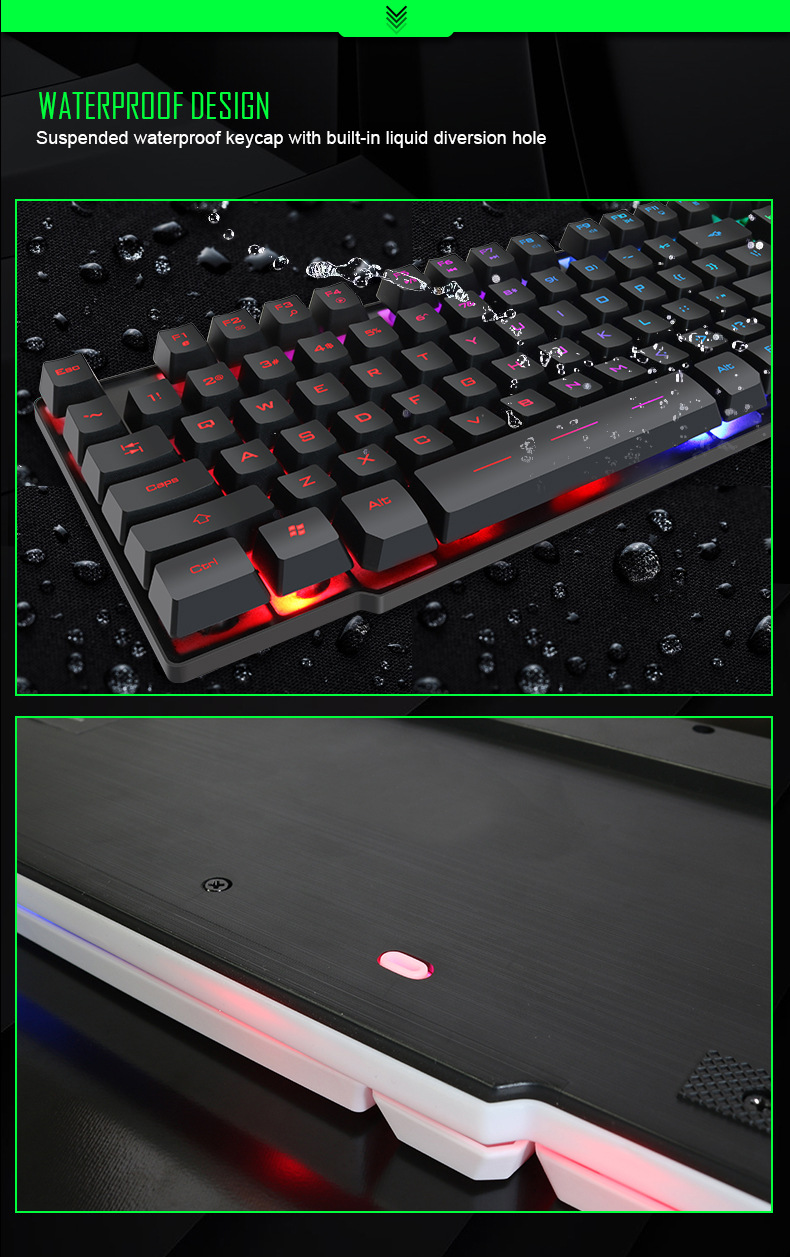 Gaming Keyboard RGB Verlicht Toetsenbord Met Stille Gaming Muis Set Toetsenbord Muis