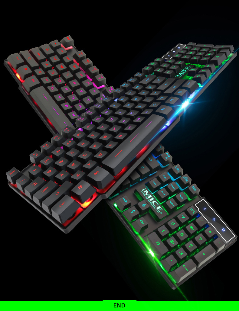 Gaming Keyboard RGB Verlicht Toetsenbord Met Stille Gaming Muis Set Toetsenbord Muis