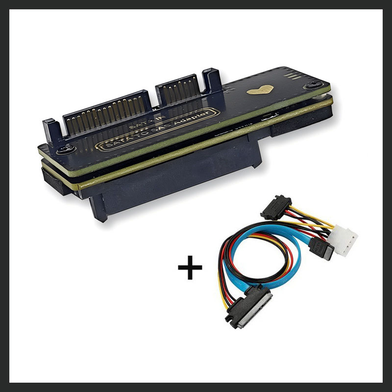 Professionele SAS 29pin naar SATA 3.0 22pin HDD Adapter Converter met chip en kabel