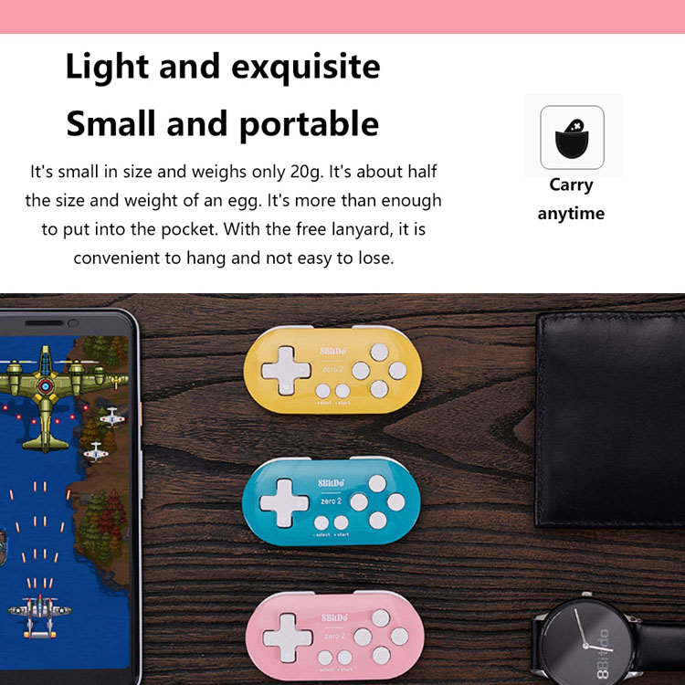 8Bitdo Zero 2 Mini Draadloze Bluetooth Game Controller Switch Windows Android