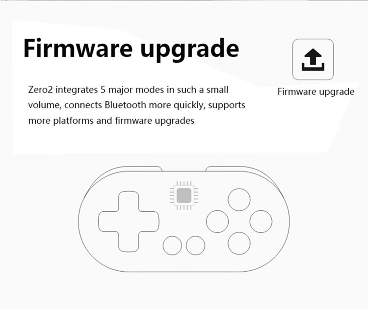 8Bitdo Zero 2 Mini Draadloze Bluetooth Game Controller Switch Windows Android