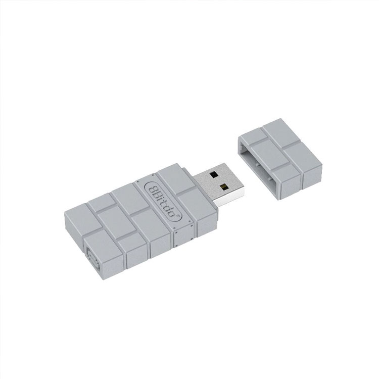 8Bitdo USB Draadloze Bluetooth Adapter Switch PS4 Xbox PS1 + JoyCon caps + kaarthouder