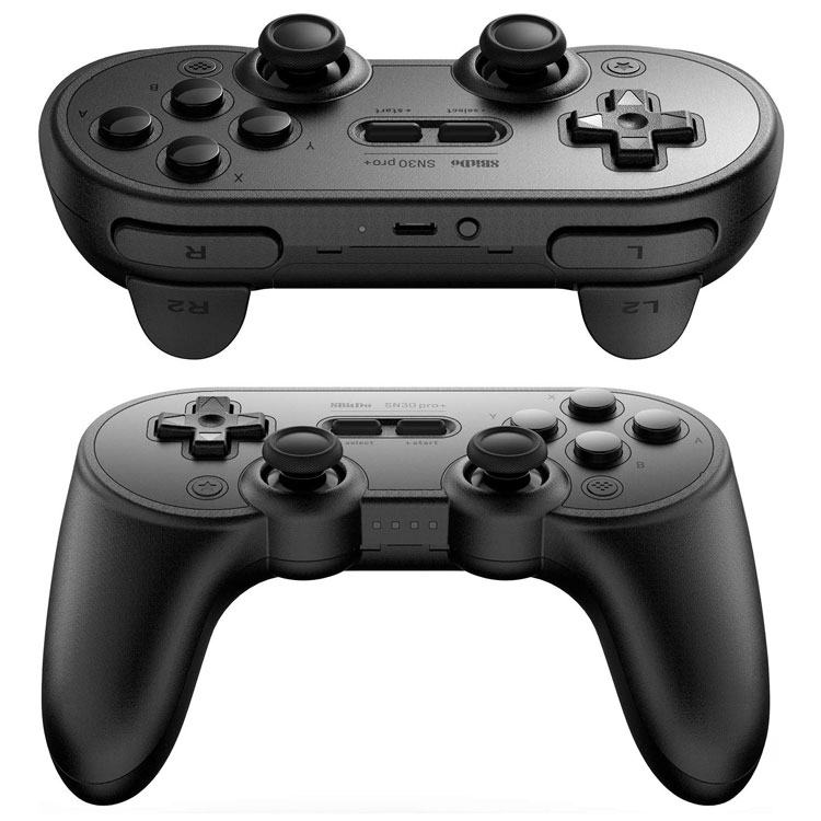 8Bitdo SN30 Pro Plus Draadloze Bluetooth Game Controller + JoyCon caps + kaarthouder