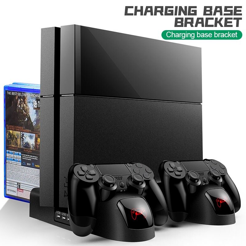 Cooling Stand Voor Sony PS4/PS4 Slim/PS4 Pro Games Opslag Dual Controller Opladen Dock