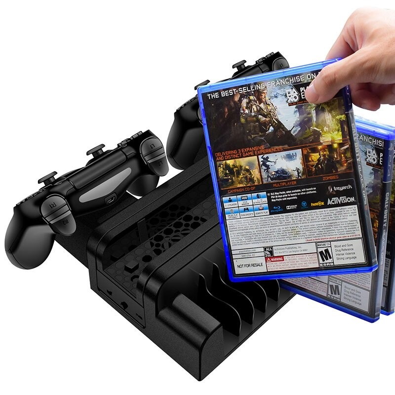 Cooling Stand Voor Sony PS4/PS4 Slim/PS4 Pro Games Opslag Dual Controller Opladen Dock