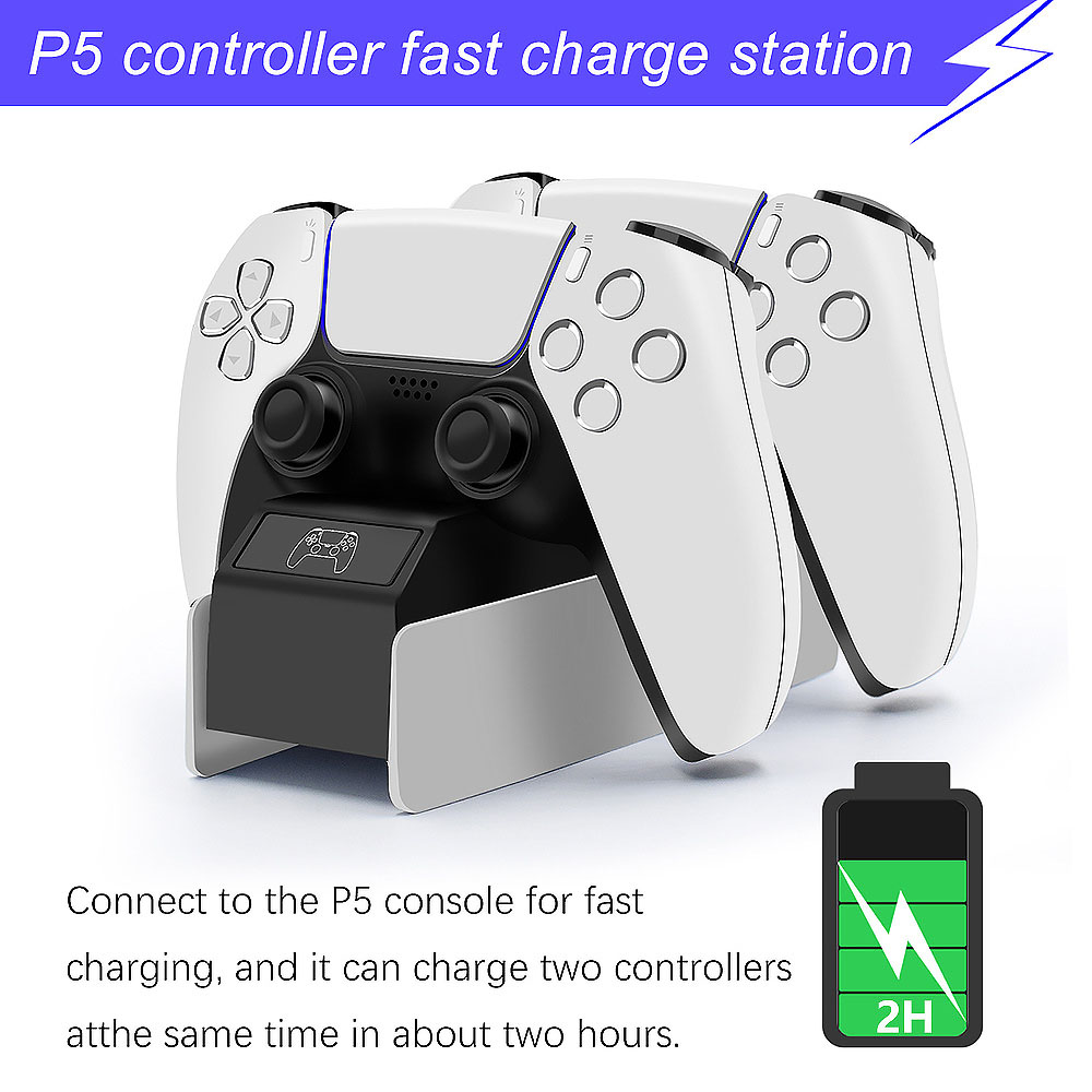 Dual Fast Charger voor Sony PS5 Controller Joystick Gamepad USB 3.1 Type-C Dock Station opladen