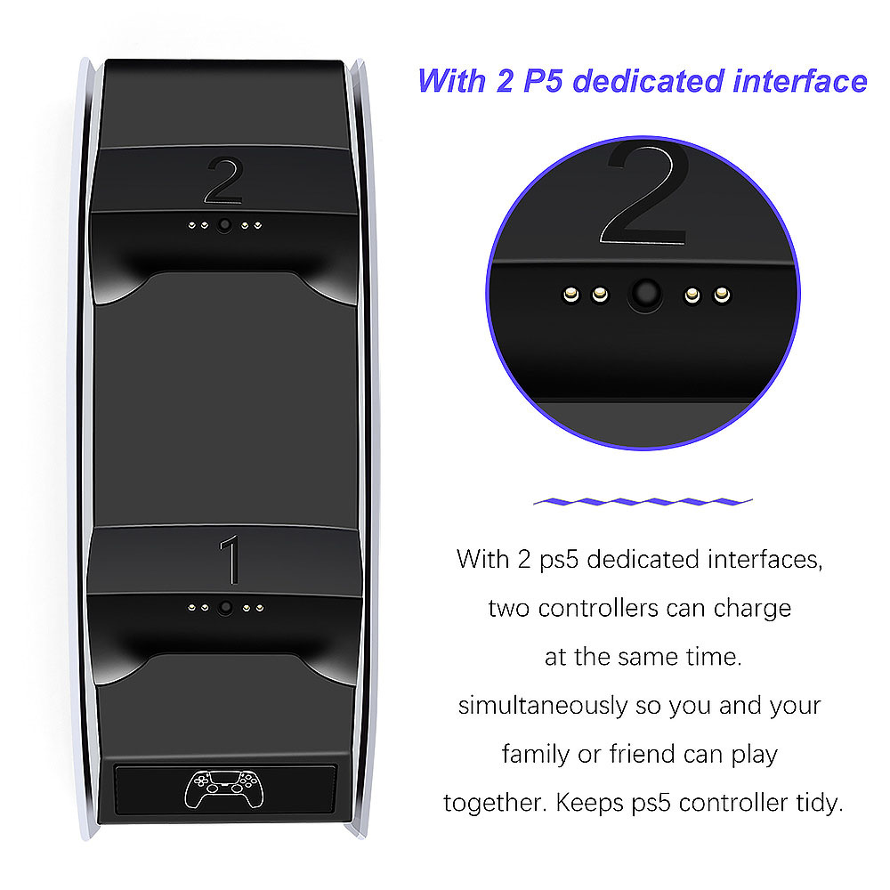 Dual Fast Charger voor Sony PS5 Controller Joystick Gamepad USB 3.1 Type-C Dock Station opladen
