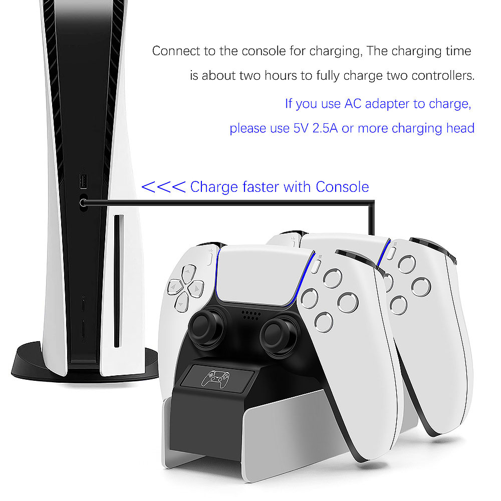 Dual Fast Charger voor Sony PS5 Controller Joystick Gamepad USB 3.1 Type-C Dock Station opladen