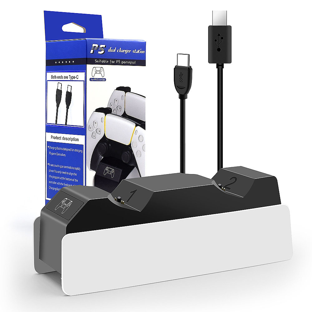 Dual Fast Charger voor Sony PS5 Controller Joystick Gamepad USB 3.1 Type-C Dock Station opladen