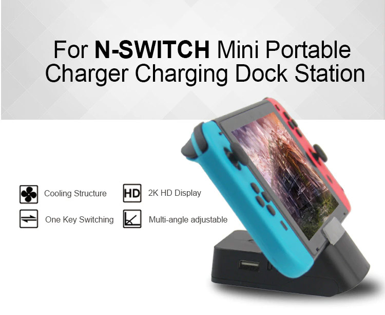 Dock Charger Stand HDMI Video Converter Voor Nintendo switch