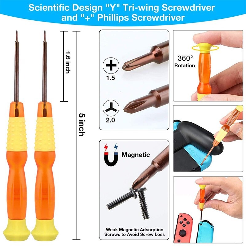 25 In 1 Repair Tool Kit Schroevendraaier Set Voor Nintendo Switch Joystick Joy-con