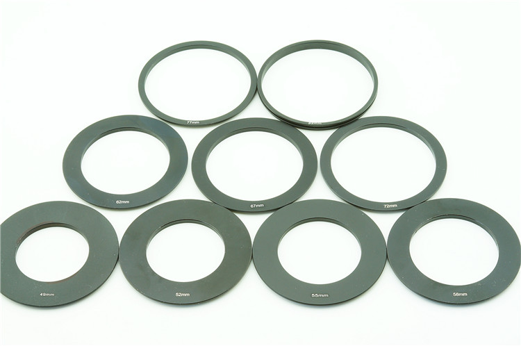1 stuk graduated square filter adapter ring voor 49mm-82mm