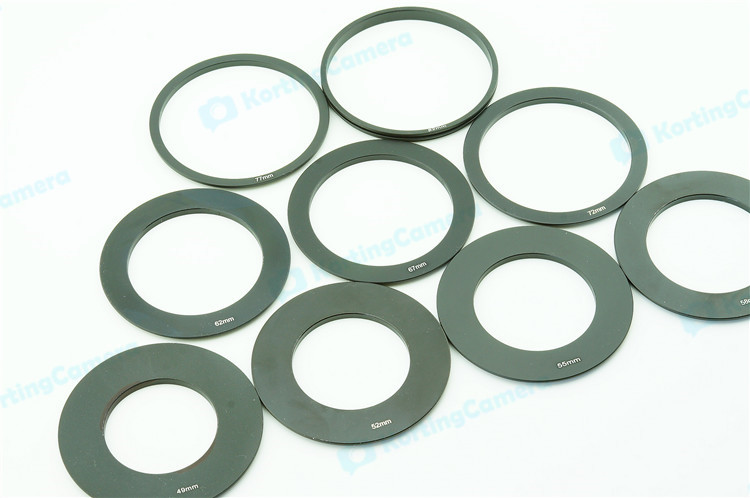 1 stuk graduated square filter adapter ring voor 49mm-82mm