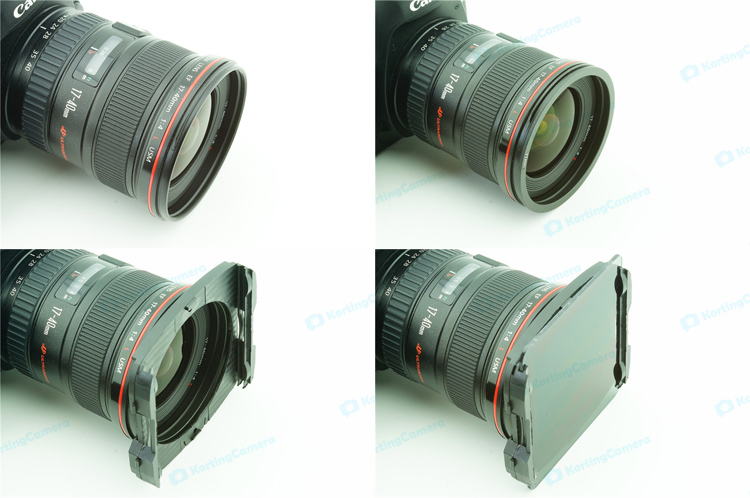 groothoeklens graduated square filter houder