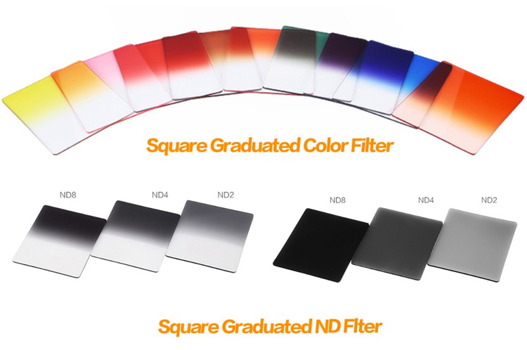 34 in 1 graduated square grijsverloop filter gratis verzend