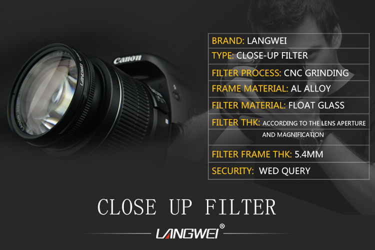 52mm Close up Filter Macro +8 Langwei camera lens filter