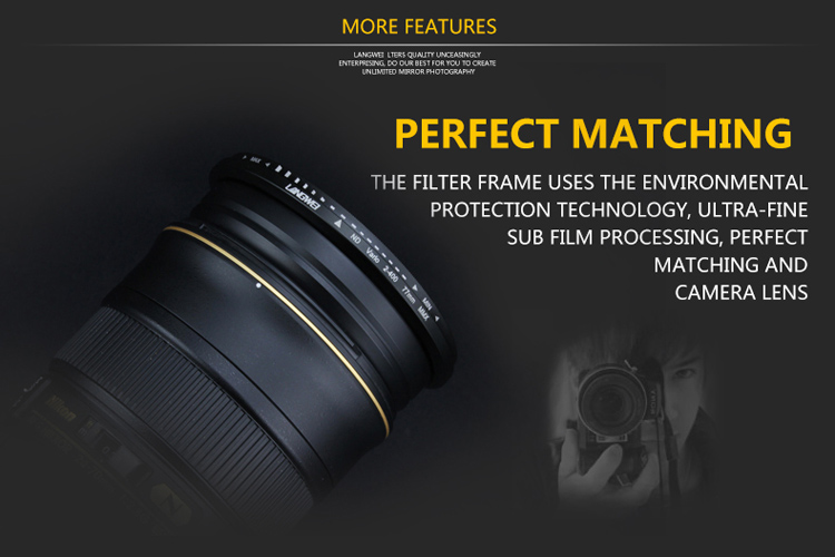 58mm ND Filter (grijsfilter) vario ND2-400 Langwei Lens