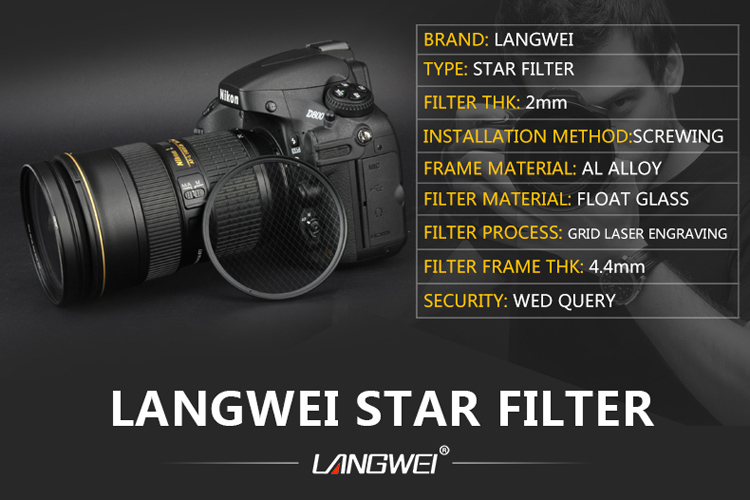 62mm Star Filter (Sterfilter 6 star) Langwei camera lens