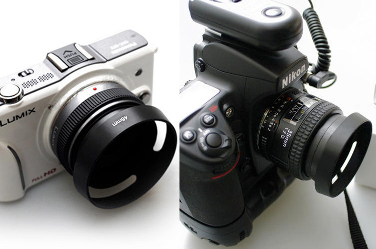 52mm Metalen Zonnekap voor Canon Nikon Sony Fujifilm camera lens