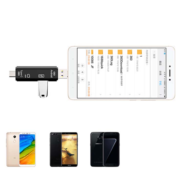 Usb 3.1 Kaartlezer TF Micro SD USB C micro USB OTG