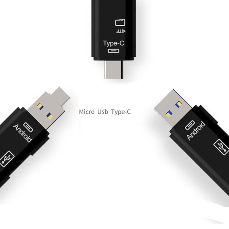 Usb 3.1 Kaartlezer TF Micro SD USB C micro USB OTG